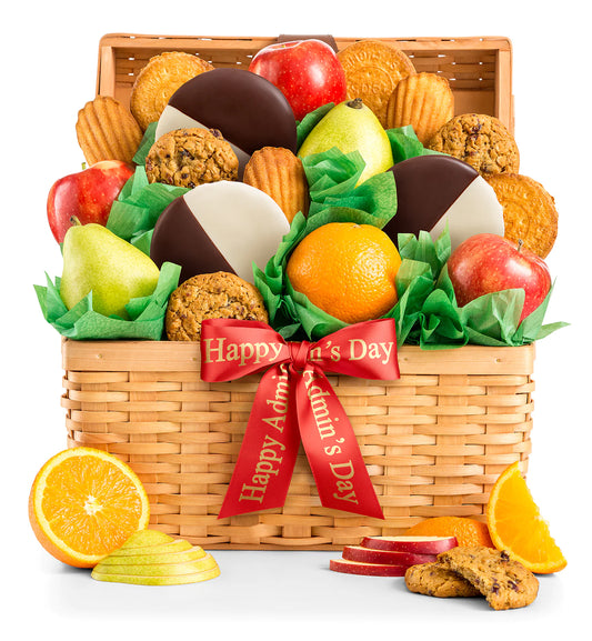 Admin's Day Premium Grade Fruit And Cookies Basket