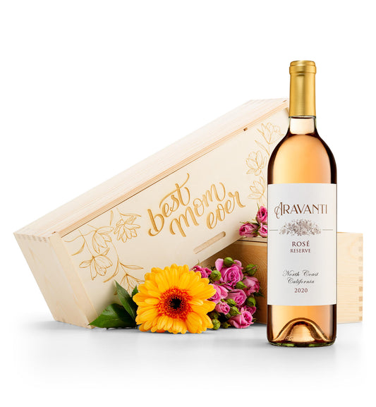 Best Mom Ever Wine Crate with Aravanti Wine