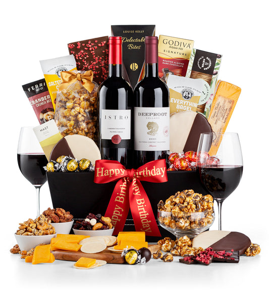 Happy Birthday 5th Avenue Grand Wine Gift Basket