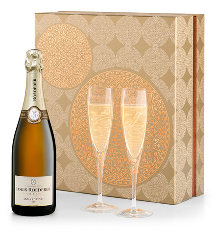 Louis Roederer Brut Collection 242 Champagne and Flutes