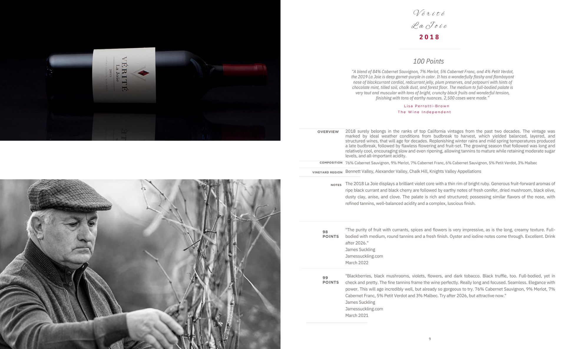 2018 Verite La Joie Tasting Notes