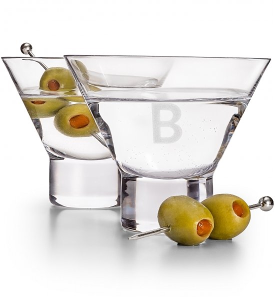 Personalized Martini Glasses