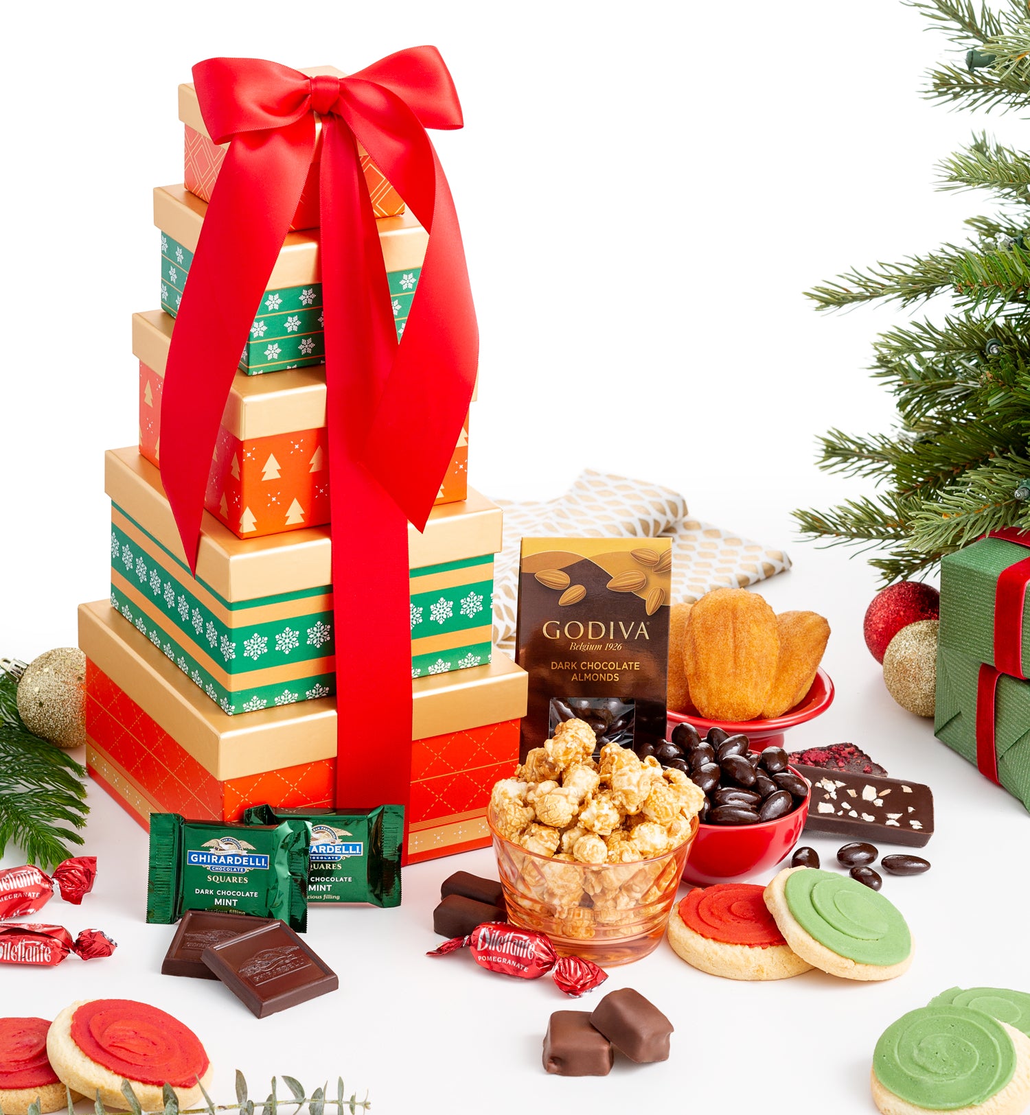 HAPPY HOLIDAYS Gift Basket  Chocolate Covered Gluten Free