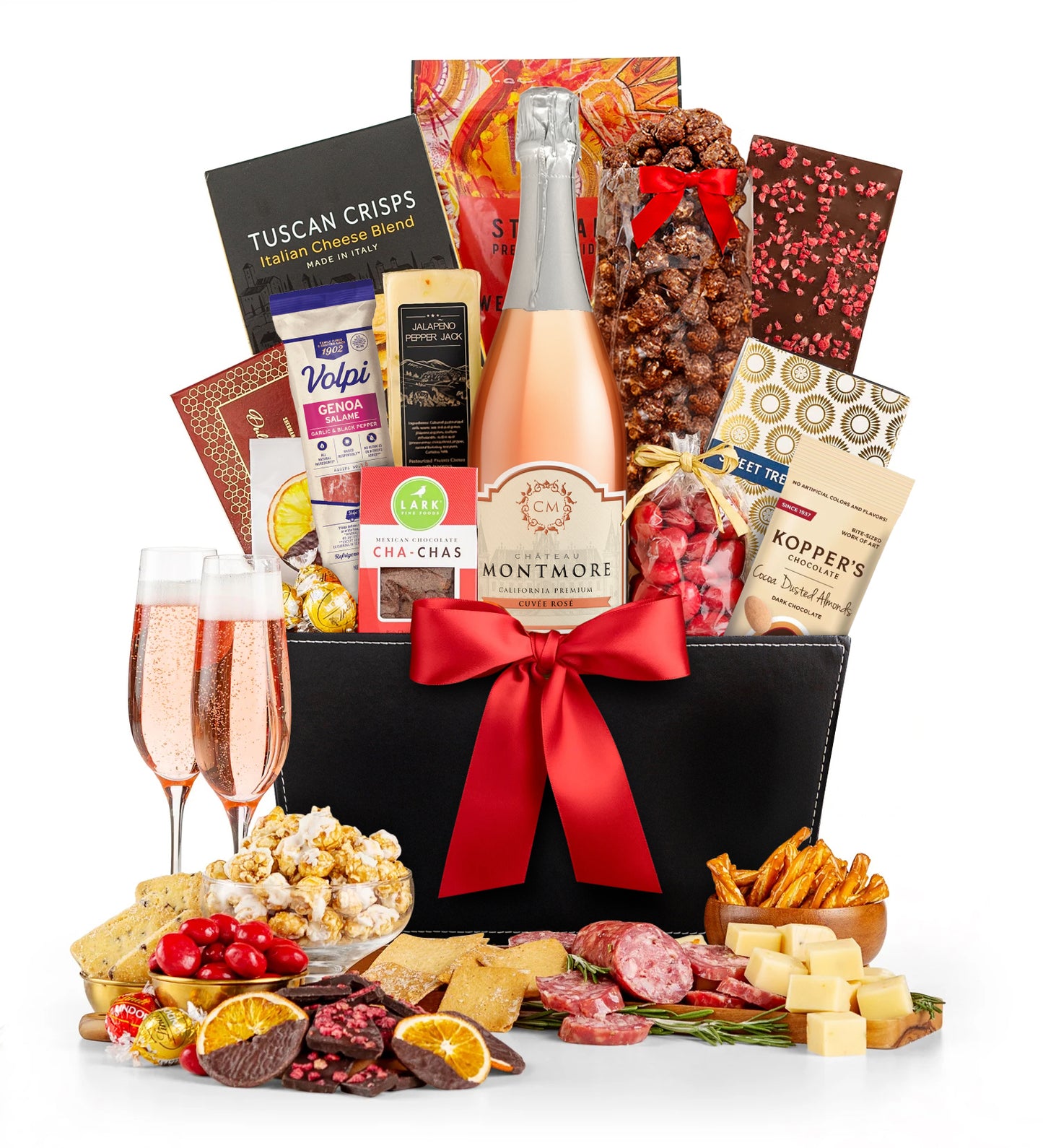 Champagne Wishes Gift Basket with Chateau Montmore Sparkling Cuvée Rosé