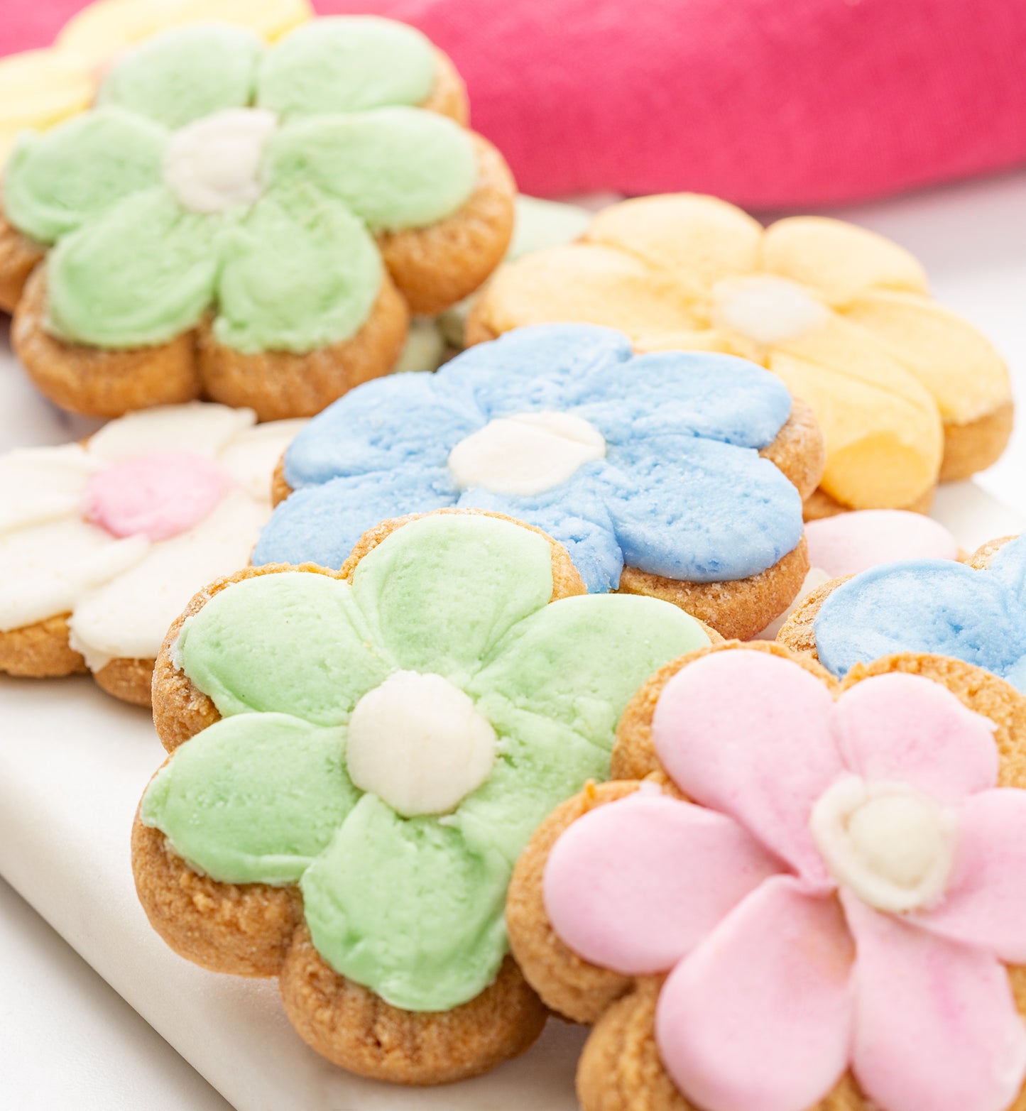 Flower Frosted Shortbread Cookies