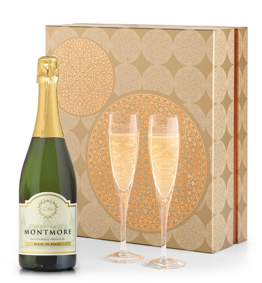 Chateau Montmore Sparkling Reserve and Flutes