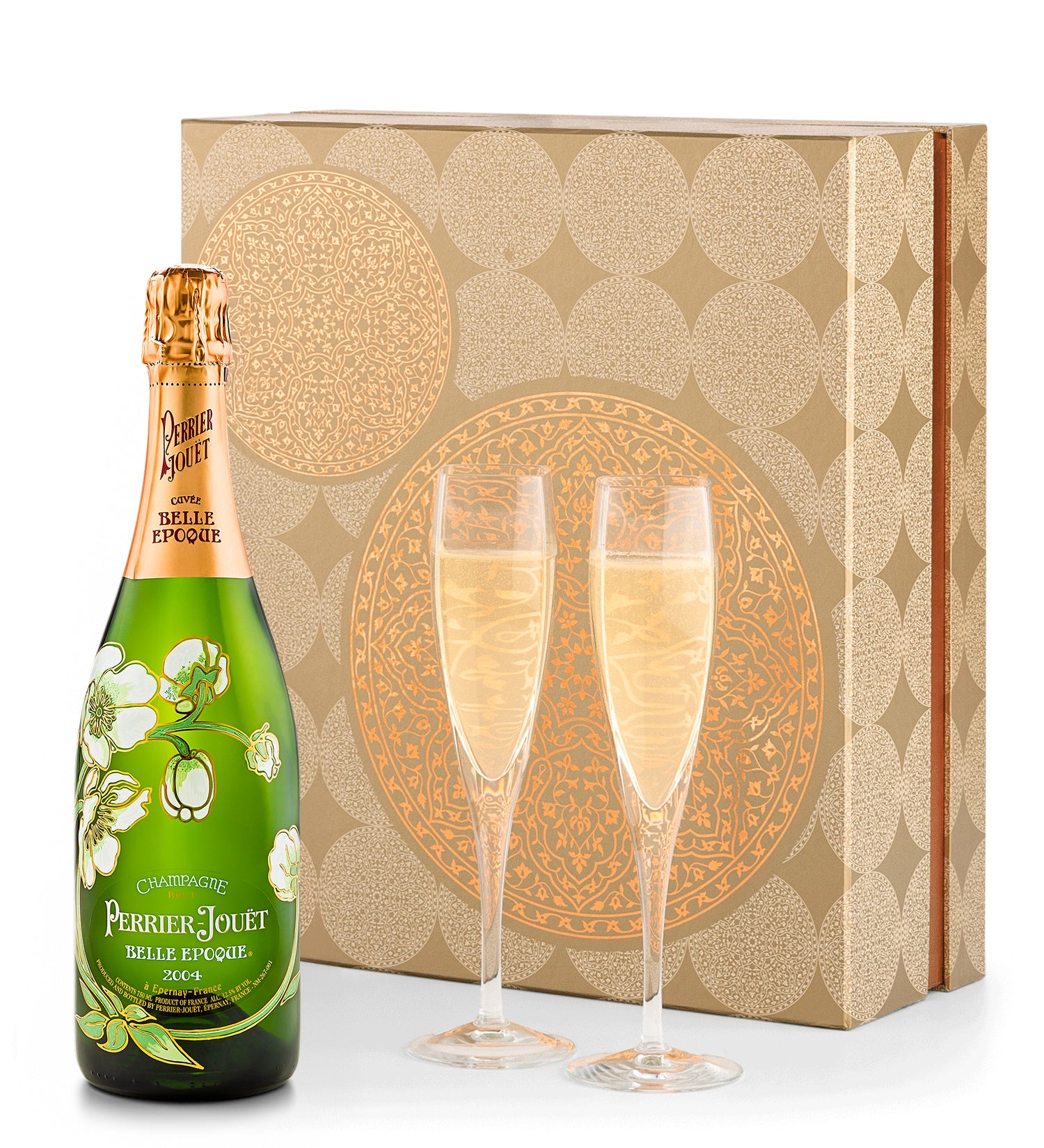 Perrier-Jouët Belle Epoque Brut Champagne and Flutes