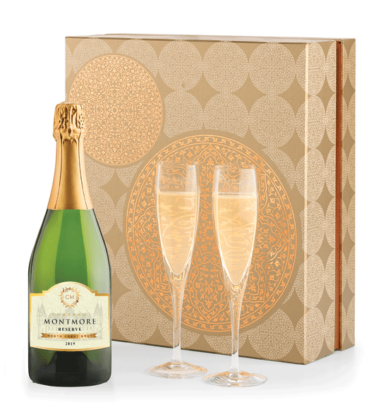 Chateau Montmore Sparkling Reserve and Flutes