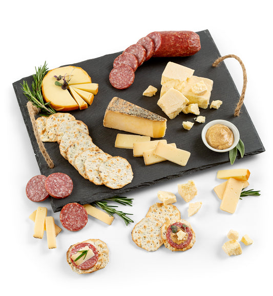 Slate Serving Board with Artisan Cheeses