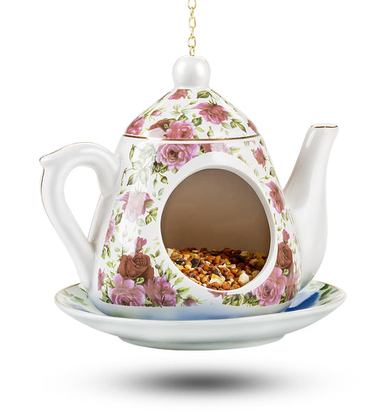 Artisan Teapot Bird Feeder