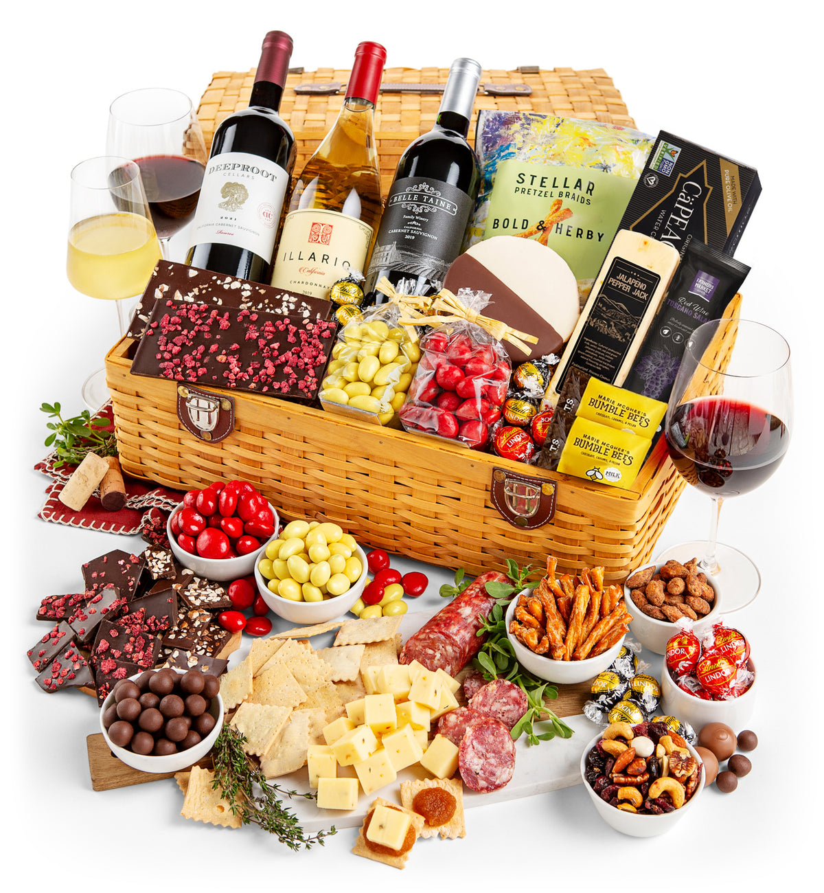 Hampton's Country Estate Wine Basket