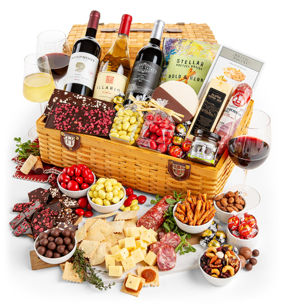 Countryside Delights: White Wine Gift Basket