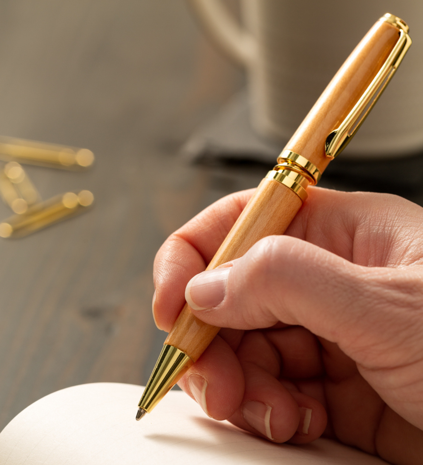 Classic Wood & Gold Ballpoint Pen