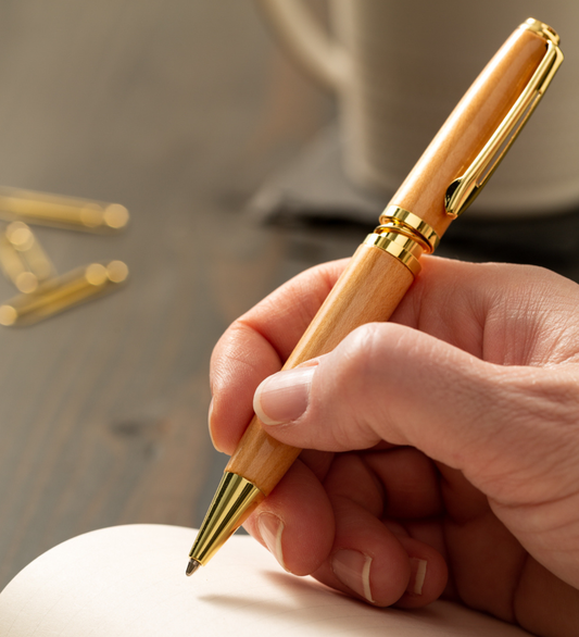 Classic Wood & Gold Ballpoint Pen