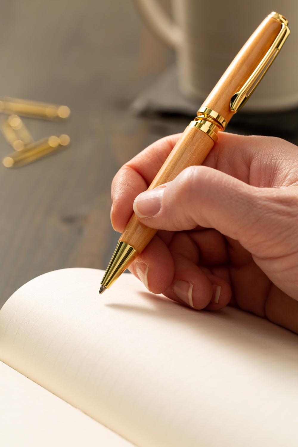 Classic Wood & Gold Ballpoint Pen