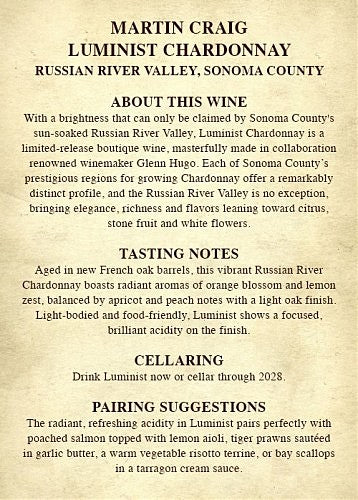 Martin Craig Luminist Russian River Chardonnay
