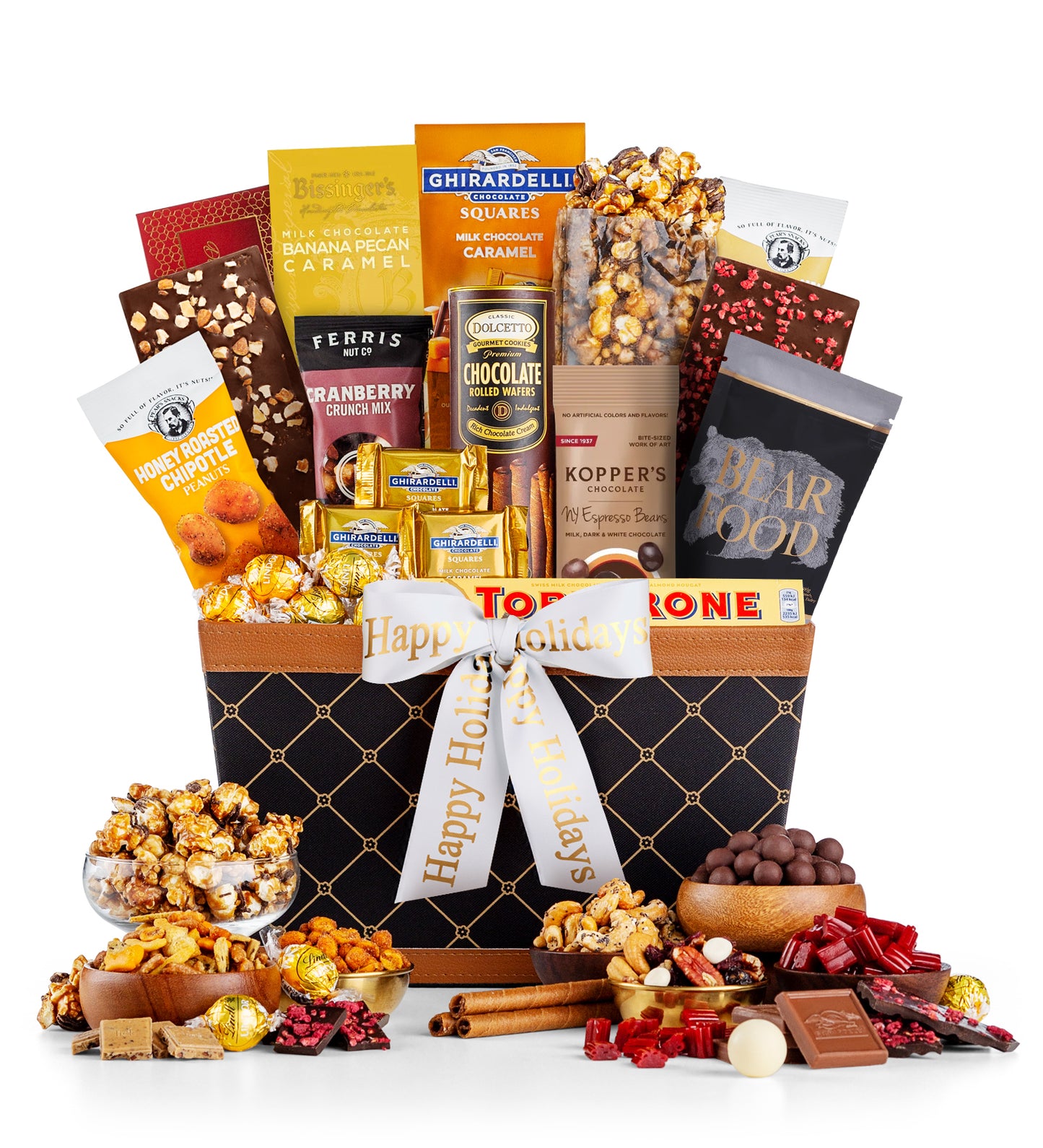 Happy Holiday Golden Gourmet Grand Gift Basket