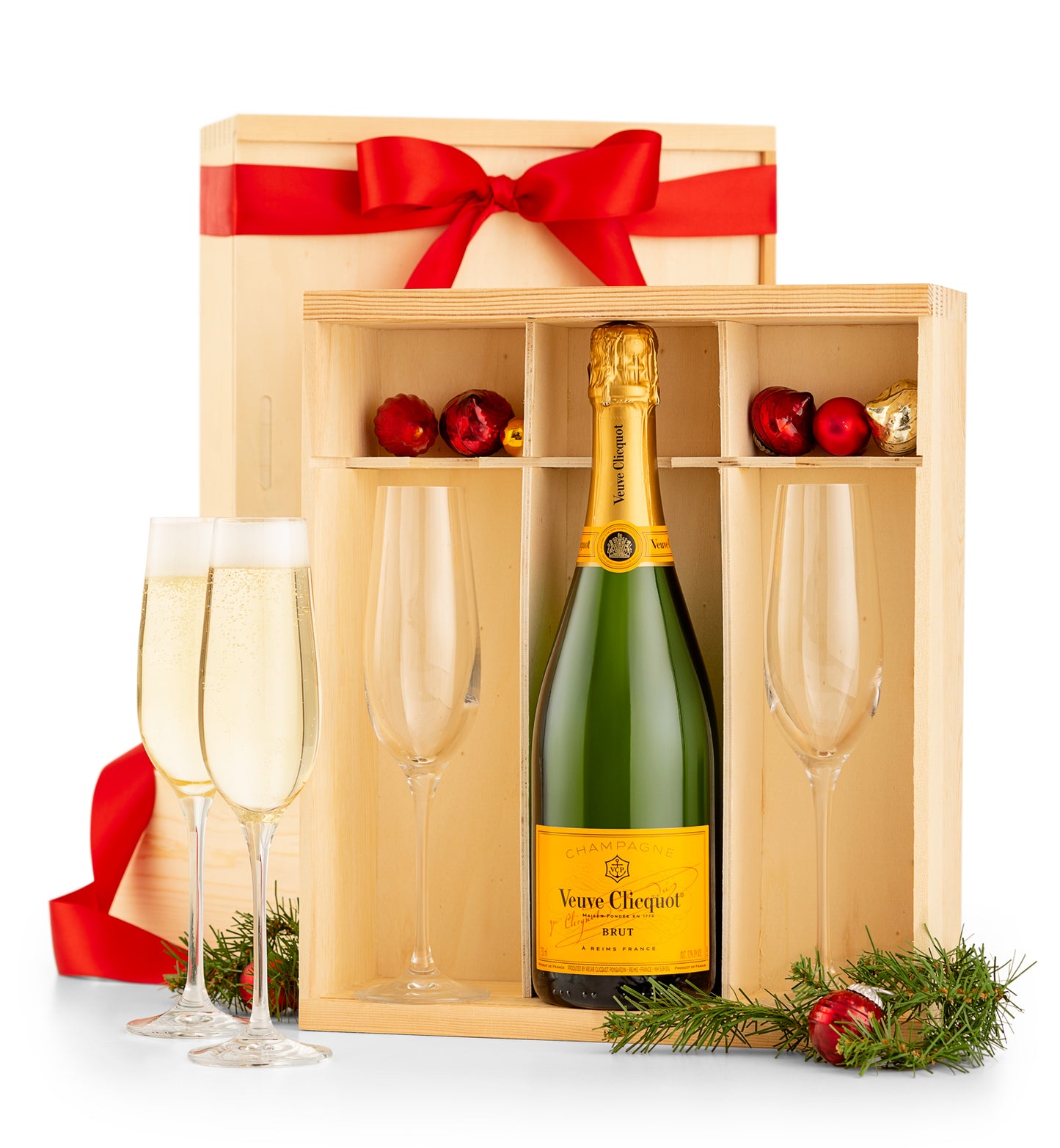 Veuve Clicquot Champagne Keepsake Toast Crate for the Holiday