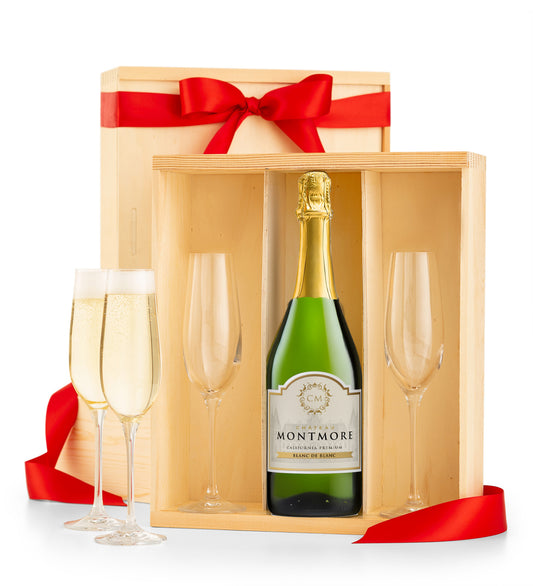 Chateau Montmore Sparkling Blanc De Blanc Keepsake Toast Crate