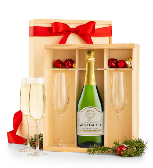 Chateau Montmore Sparkling Blanc De Blanc Keepsake Toast Crate