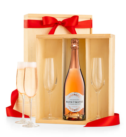 Chateau Montmore Sparkling Rosé Keepsake Toast Crate