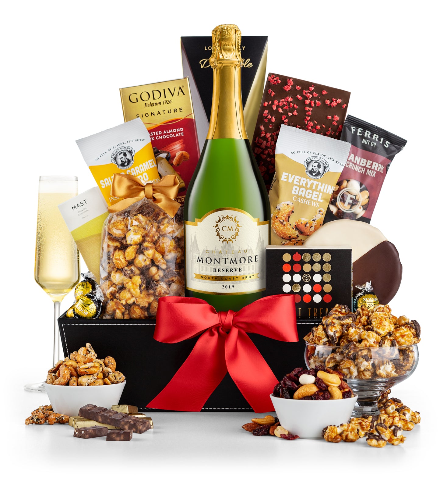 5th Avenue gift basket and Chateau Montmore sparkling wine