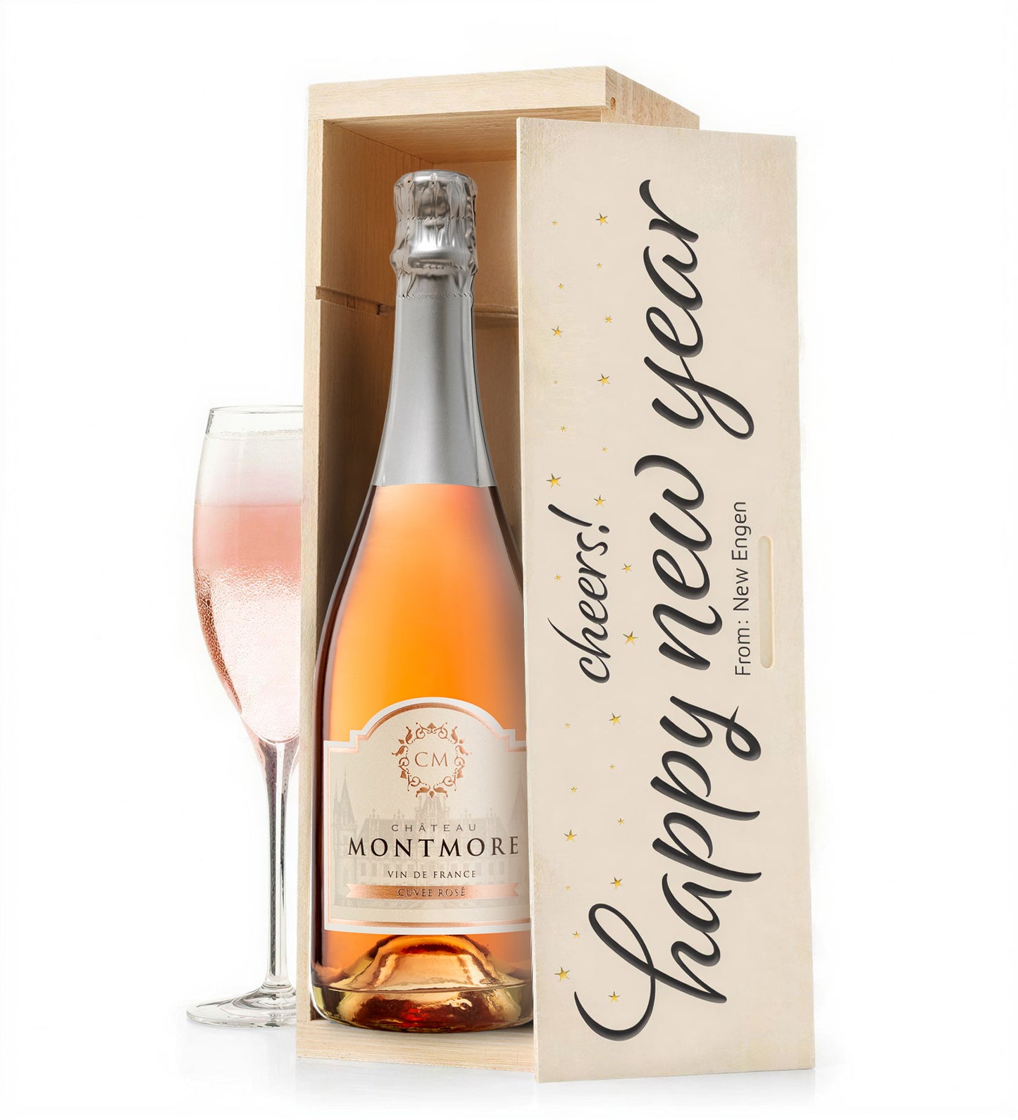 Happy New Year Crate with Chateau Montmore Sparkling Cuvée Rosé