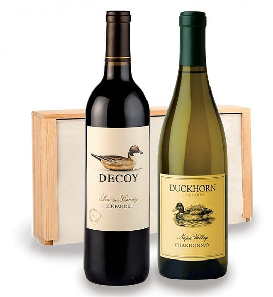 Lucky Duck Duo Wine Crate Gift