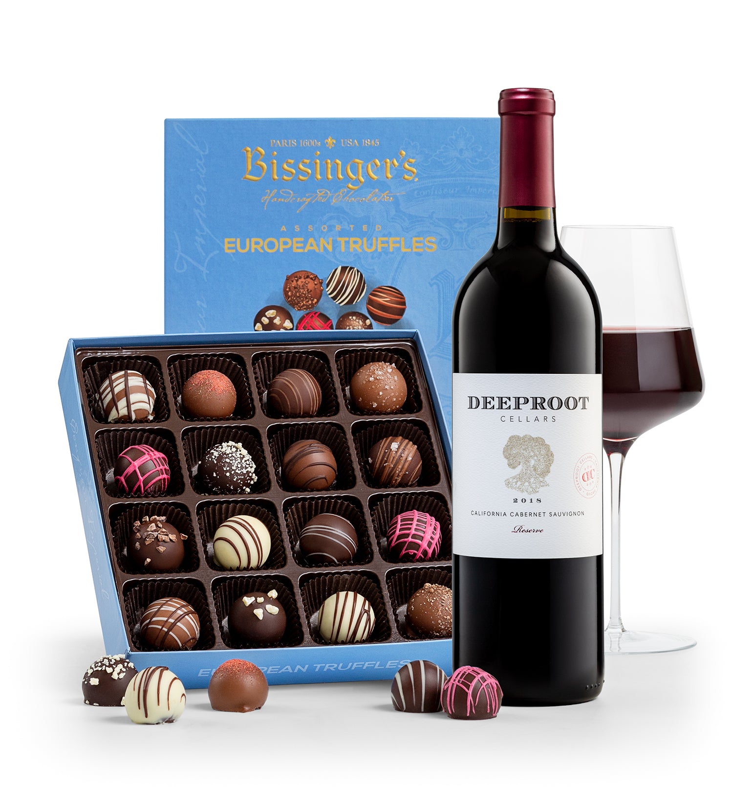 DeepRoot Cabernet Sauvignon and Bissinger's European Truffles