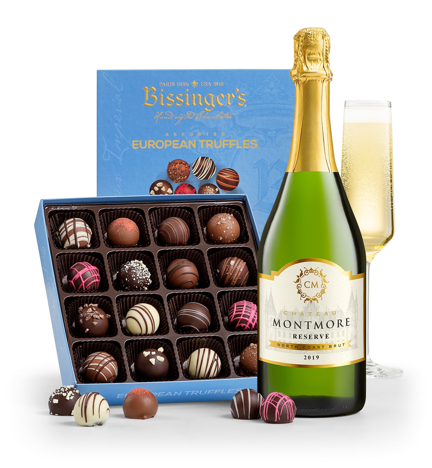 Chateau Montmore Sparkling Reserve and Bissinger's European Truffles