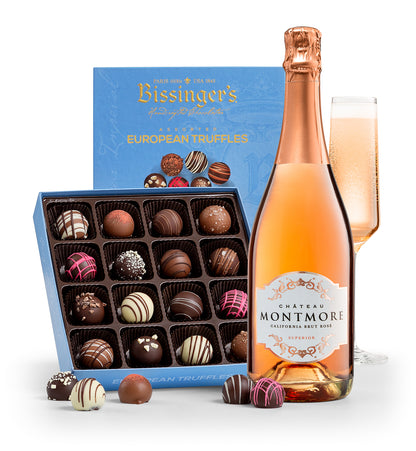 Chateau Montmore Sparkling Rosé and Bissinger's European Truffles