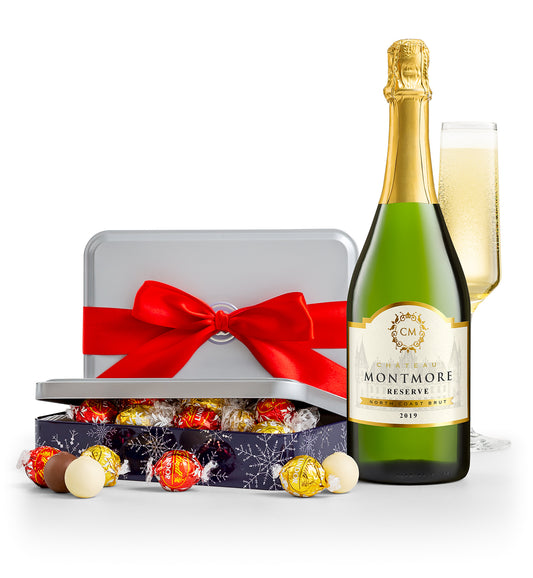 Winter Wonderland Truffle Tin with Chateau Montmore Sparkling Reserve