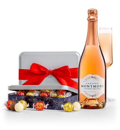 Winter Wonderland Truffle Tin with Chateau Montmore Sparkling Rosé