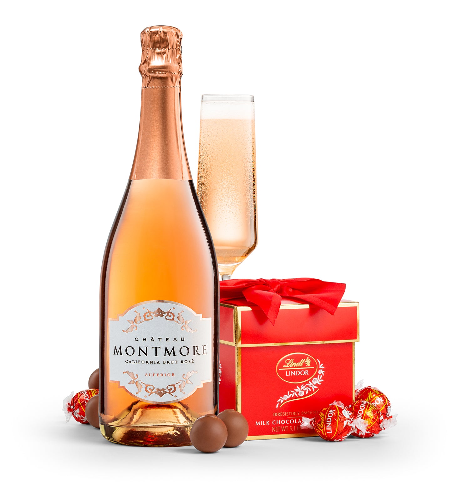 Classic LINDOR Truffle Box with Chateau Montmore Rosé