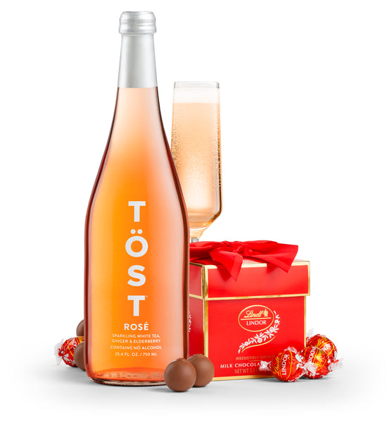 Classic LINDOR Truffle Box with Töst Sparkling Rosé