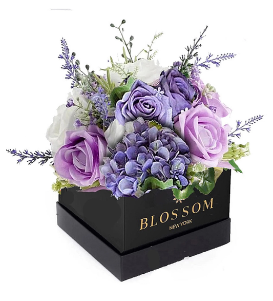 Lavender Rose & Hydrangea Luxury Soap Flower Gift Box