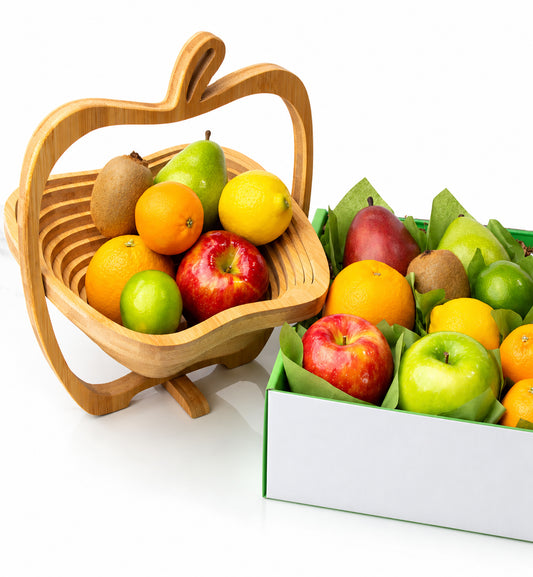 Grand Fruit Harvest Box & Bamboo Bowl