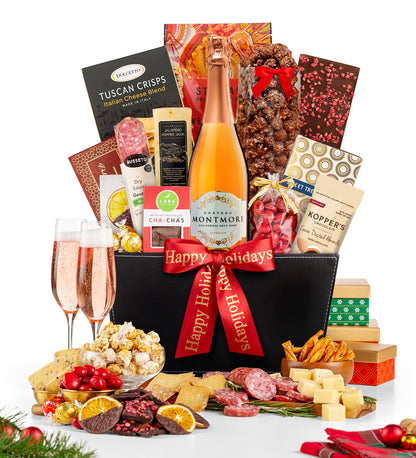 Champagne Wishes Gift Basket with Chateau Montmore Sparkling Rosé