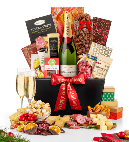 Champagne Wishes Gift Basket with Moët & Chandon Imperial Brut