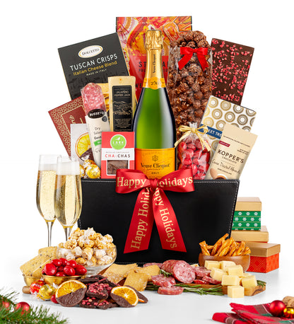 Champagne Wishes Gift Basket with Veuve Clicquot