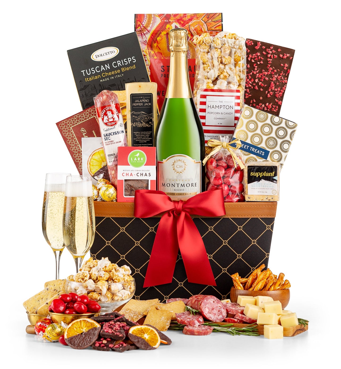 Champagne Wishes Gift Basket with Chateau Montmore Reserve