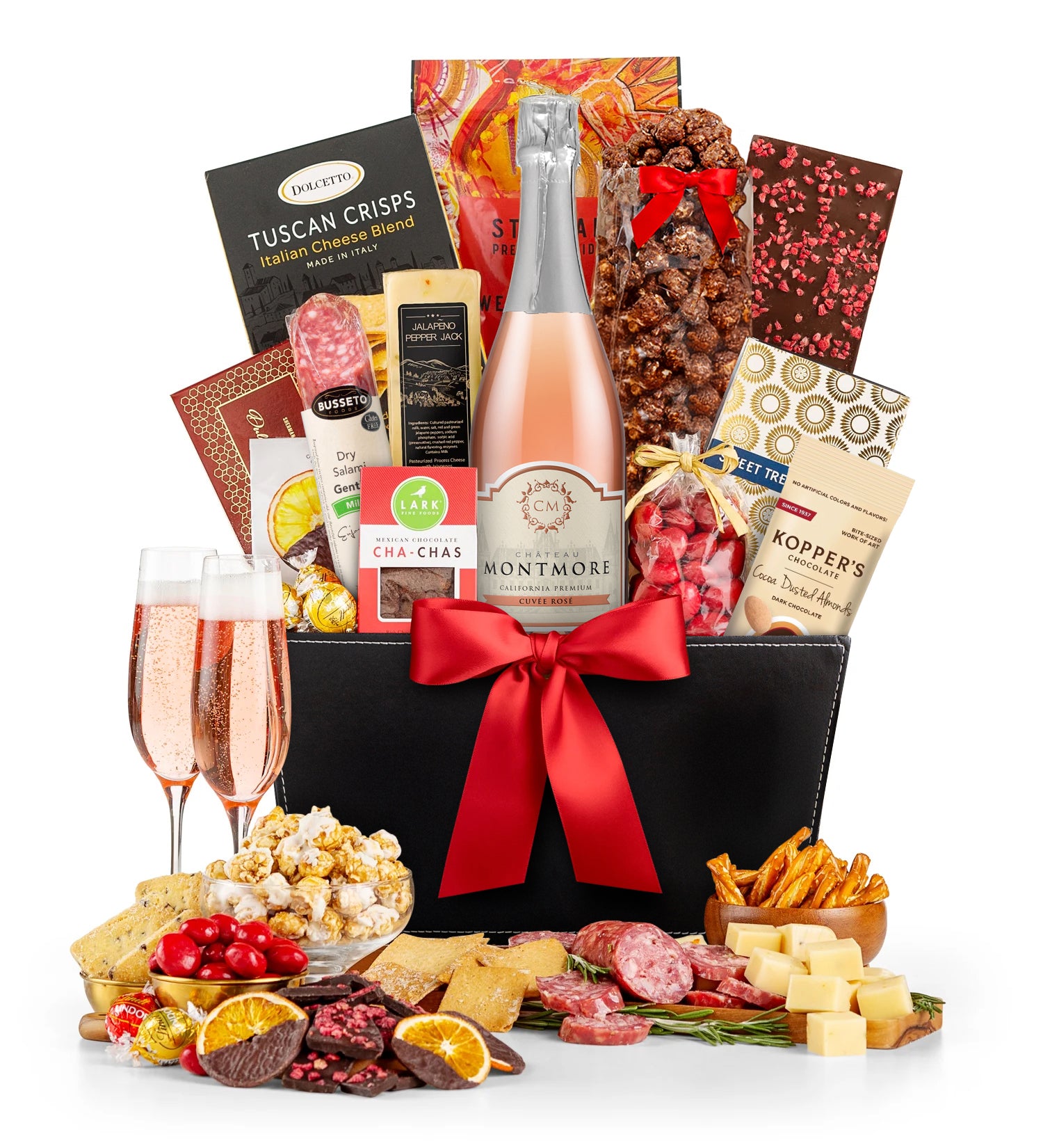 Champagne Wishes Gift Basket with Chateau Montmore Sparkling Rosé