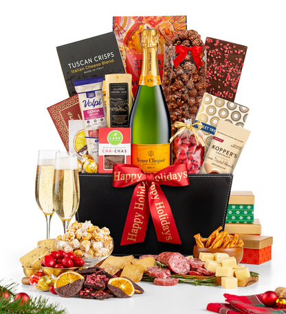 Champagne Wishes Gift Basket with Veuve Clicquot