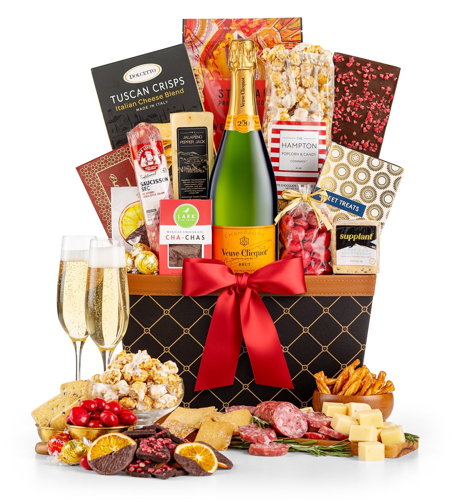 Champagne Wishes Gift Basket with Veuve Clicquot