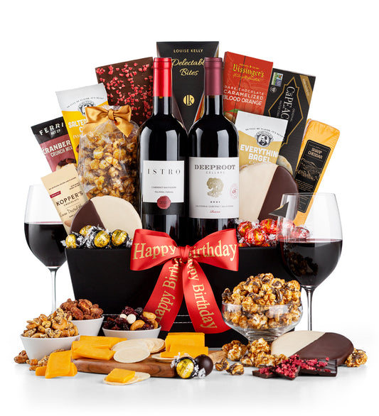 Happy Birthday 5th Avenue Grand Wine Gift Basket