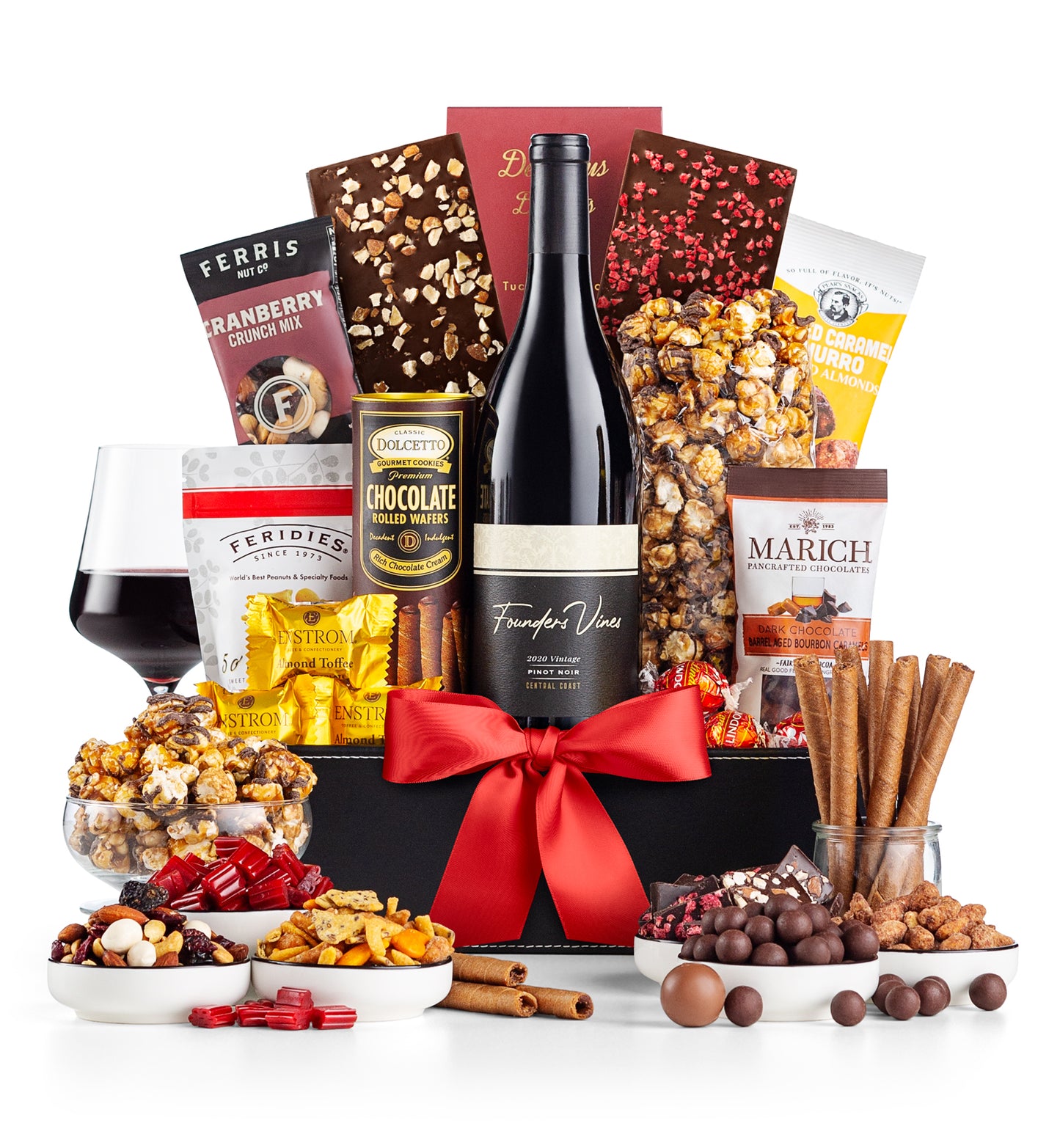 Royal  Treatment Wine Basket with Founder's Vine Pinot Noir