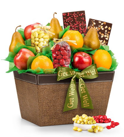 Get Well Premium Grade Fruit and Gourmet Chocolates