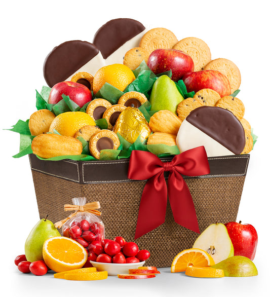 Premium Grade Fruit and Cookies Basket