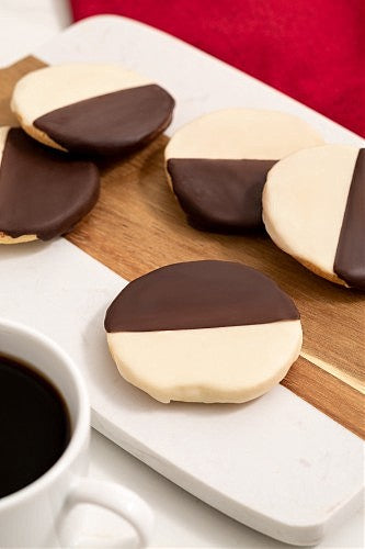 Bite Me Black and White Shortbread Cookies