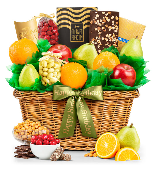 Happy Birthday Five Star Premium Grade Fruit Basket